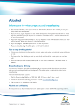 Thumbnail image of the Alcohol during pregnancy and breastfeeding fact sheet
