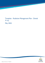 Thumbnail image for Radiation Management Plan for Dental X-Ray Imaging