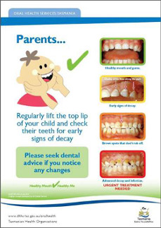 Image of the oral health services poster that is recognised for utilising good health literacy principles.