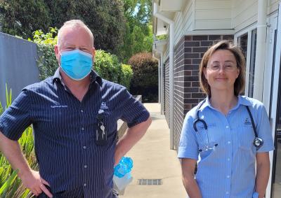 Two nurses who helped with wound management