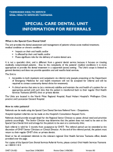 Special Care Dental Unit Information For Referrals