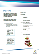 Desserts factsheet