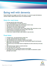 Eating well with dementia