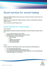 Good nutrition for wound healing