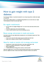 How to gain weight with type 2 diabetes