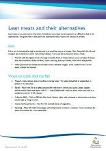 Lean meats and their alternatives