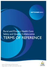 Thumbnail image of the Rural and Community Health Service Safety and Quality Collaborative document