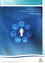 Thumbnail image of the report for Delivering Safe and Sustainable Clinical Services 