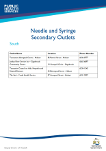 Thumbnail image of the secondary outlet locations part of the needle and syringe program documents.