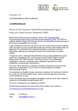Thumbnail image of the communique of the review of the TOPP program policy and clinical practice standards 