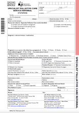 Thumbnail image of the palliative care service referral form.