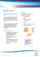 Small meals factsheet