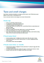 Taste and smell changes