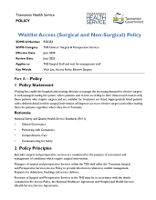 Thumbnail image of the Waitlist access policy PDF.