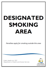 Designated smoking area sign thumbnail