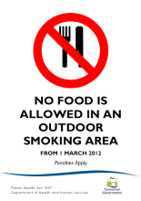 No food allowed in outdoor smoking area thumbnail