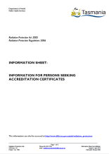 Thumbnail image of the Accreditation Information Sheet 