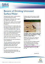 Thumbnail image of the Beware of Drinking Untreated Surface Water guide