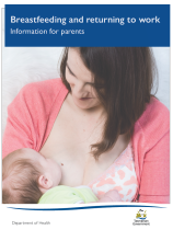 Thumbnail image of the front cover of the guide book for breastfeeding and returning to work.
