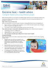 Thumbnail image of the Caring for babies and young children in extreme heat fact sheet
