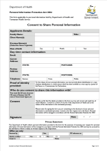 Thumbnail image of the Consent to Share Personal Information Form