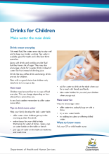 Thumbnail image for the Drinks for children fact sheet
