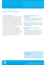 Thumbnail image of the Epidemiology career fact sheet