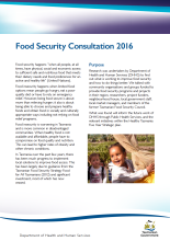 Thumbnail image of the food security consultation document