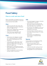 Thumbnail image of the food safety fact sheet