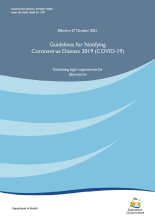 Thumbnail image of the Guidelines for Notifying Coronavirus Disease 2019 COVID-19