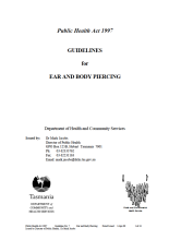 Thumbnail image of the Guidelines for ear and body piercing