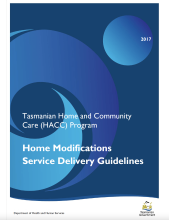 Thumbnail image of the HACC Program Home Modifications Guidelines