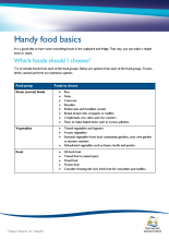Thumbnail image of the handy food basics fact sheet