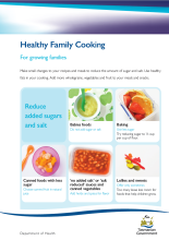 Thumbnail image of the healthy family cooking fact sheet