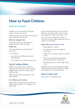 Thumbnail image for the how to feed children fact sheet