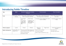 Thumbnail image of the Introducing solids timeline fact sheet