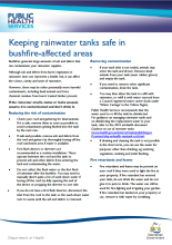 Thumbnail image of the Keeping rainwater tanks safe in bushfire-affected areas guide