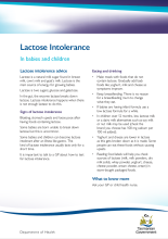 Thumbnail image of the lactose intolerance fact sheet