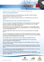 Thumbnail image of the My Health Record Patient fact sheet