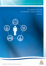 Thumbnail image of the OHS Delivering Safe Sustainable Clinical Services white paper 