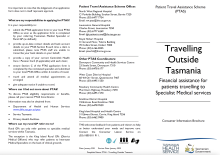 Thumbnail image of the PTAS Travelling Outside Tasmania brochure