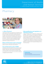 Thumbnail image of the Pharmacy career fact sheet