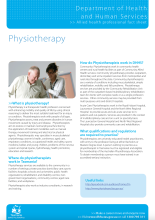 Thumbnail image of the Physiotherapy career fact sheet