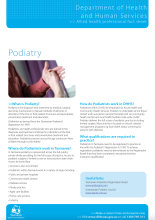 Thumbnail image of the podiatry career fact sheet
