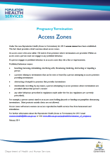 Thumbnail image of the Pregnancy Termination Access Zones fact sheet