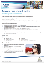 Thumbnail image of the Preventing heat-related illness fact sheet