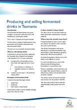 Thumbnail image of Producing Selling Fermented Drinks Fact Sheet
