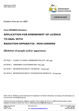 Thumbnail image of the RPA0005 Application for Amendment Deletion