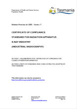 Thumbnail image of RPA0313 Standard for Compliance Industrial X-ray Radiography form