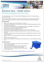Thumbnail image of the Safe food handling during extreme heat fact sheet